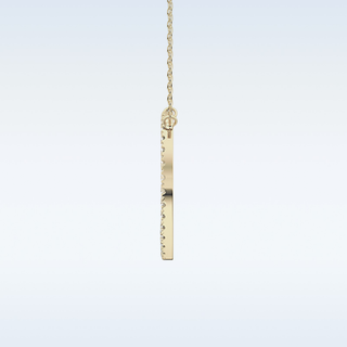Customized D Shaped Moissanite Necklace – 0.43 CT Round Cut in 14K/18K Gold
