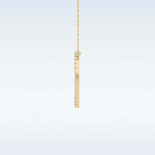 Customized D Shaped Moissanite Necklace – 0.43 CT Round Cut in 14K/18K Gold
