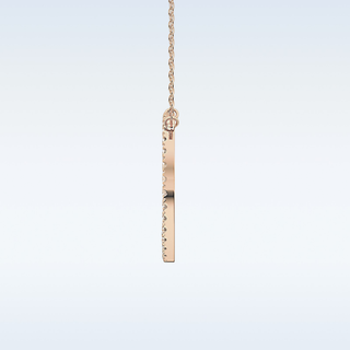 Customized D Shaped Moissanite Necklace – 0.43 CT Round Cut in 14K/18K Gold