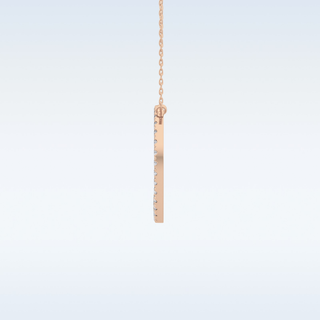 Customized D Shaped Moissanite Necklace – 0.43 CT Round Cut in 14K/18K Gold