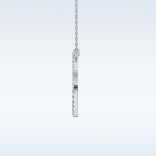 Customized D Shaped Moissanite Necklace – 0.43 CT Round Cut in 14K/18K Gold