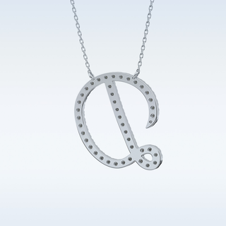 Customized D Shaped Moissanite Necklace – 0.43 CT Round Cut in 14K/18K Gold