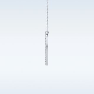 Customized D Shaped Moissanite Necklace – 0.43 CT Round Cut in 14K/18K Gold