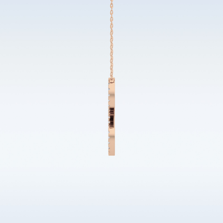 Customized L Shaped  Moissanite Necklace – 0.19 CT Round Cut in 14K/18K Gold