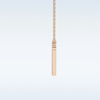 Customized M Shaped  Moissanite Necklace – 0.09 CT Round Cut in 14K/18K Gold