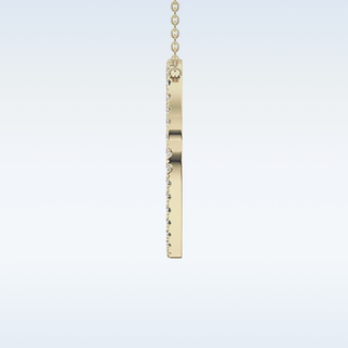 Customized O Shaped  Moissanite Necklace – 0.47 CT Round Cut in 14K/18K Gold