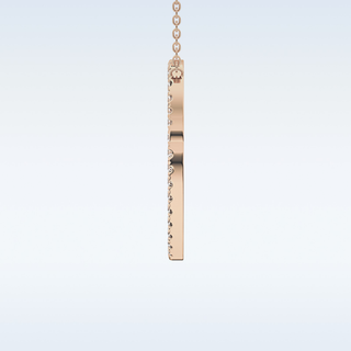 Customized O Shaped  Moissanite Necklace – 0.47 CT Round Cut in 14K/18K Gold