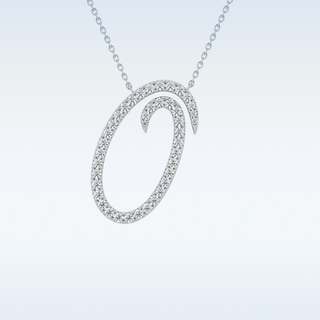 Customized O Shaped  Moissanite Necklace – 0.47 CT Round Cut in 14K/18K Gold