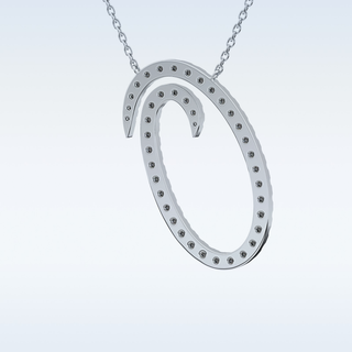 Customized O Shaped  Moissanite Necklace – 0.47 CT Round Cut in 14K/18K Gold