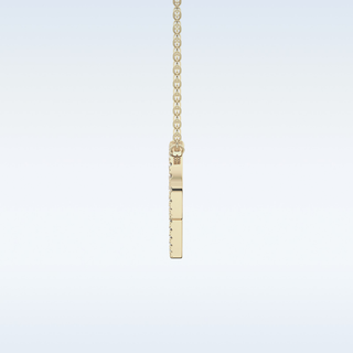 Customized P Shaped  Moissanite Necklace – 0.13 CT Round Cut in 14K/18K Gold