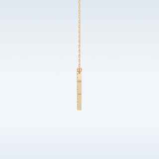 Customized P Shaped  Moissanite Necklace – 0.13 CT Round Cut in 14K/18K Gold