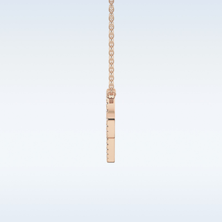 Customized P Shaped  Moissanite Necklace – 0.13 CT Round Cut in 14K/18K Gold