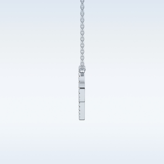 Customized P Shaped  Moissanite Necklace – 0.13 CT Round Cut in 14K/18K Gold