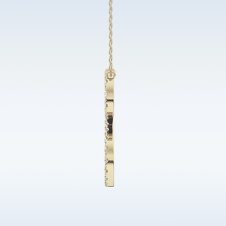Customized S Shaped Moissanite Necklace – 0.58 CT Round Cut in 14K/18K Gold