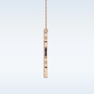 Customized S Shaped Moissanite Necklace – 0.58 CT Round Cut in 14K/18K Gold