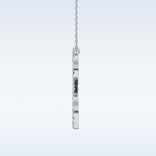 Customized S Shaped Moissanite Necklace – 0.58 CT Round Cut in 14K/18K Gold