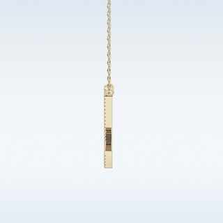Customized U Shaped Moissanite Necklace – 0.15 CT Round Cut in 14K/18K Gold