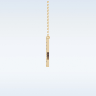 Customized U Shaped Moissanite Necklace – 0.15 CT Round Cut in 14K/18K Gold