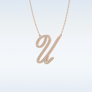 Customized U Shaped Moissanite Necklace – 0.15 CT Round Cut in 14K/18K Gold