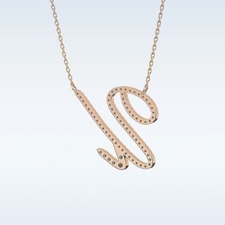Customized U Shaped Moissanite Necklace – 0.15 CT Round Cut in 14K/18K Gold