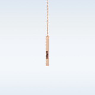 Customized U Shaped Moissanite Necklace – 0.15 CT Round Cut in 14K/18K Gold