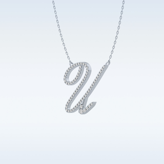 Customized U Shaped Moissanite Necklace – 0.15 CT Round Cut in 14K/18K Gold