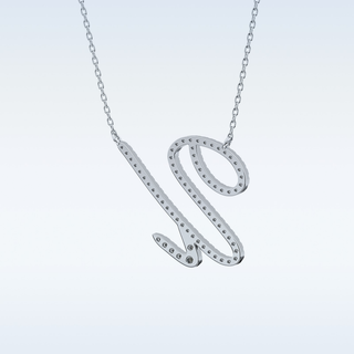 Customized U Shaped Moissanite Necklace – 0.15 CT Round Cut in 14K/18K Gold