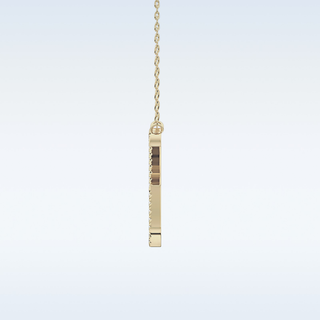 Customized X Shaped Moissanite Necklace – 0.13 CT Round Cut in 14K/18K Gold