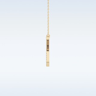 Customized X Shaped Moissanite Necklace – 0.13 CT Round Cut in 14K/18K Gold
