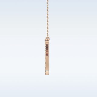 Customized X Shaped Moissanite Necklace – 0.13 CT Round Cut in 14K/18K Gold