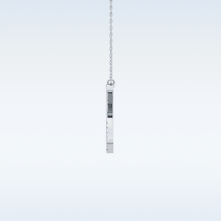 Customized X Shaped Moissanite Necklace – 0.13 CT Round Cut in 14K/18K Gold