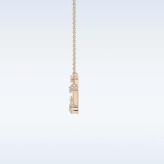 Beautiful Curved Moissanite Necklace – 0.31 CT Round Cut in 14K/18K Gold 17