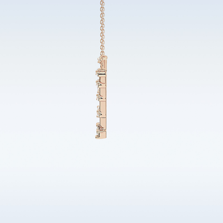 V Shaped Moissanite Necklace – 0.33 CT Round Cut in 14K/18K Gold