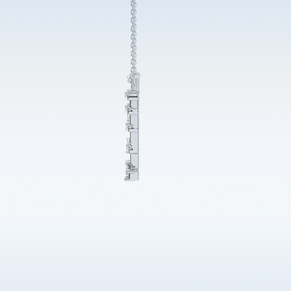 V Shaped Moissanite Necklace – 0.33 CT Round Cut in 14K/18K Gold