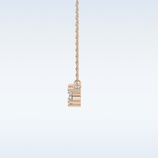 3 Stones Moissanite Necklace – 0.35 CT Round Cut in 14K/18K Gold
