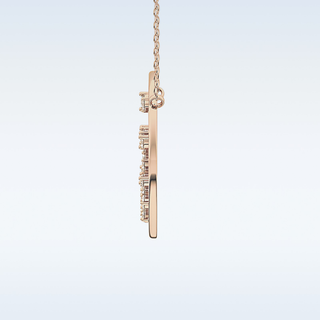 Circle Moissanite Necklace – 0.28 CT Round Cut in 14K/18K Gold