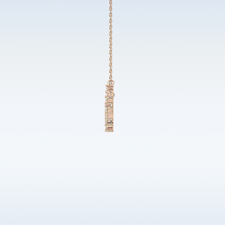 Cluster Moissanite Necklace – 0.65 CT Round Cut in 14K/18K Gold