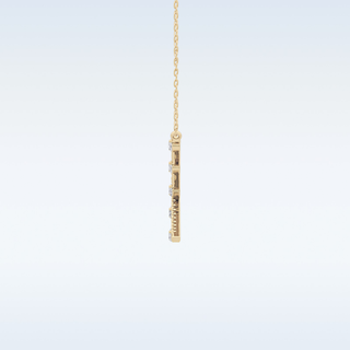 X Shaped Moissanite Necklace – 0.34 CT Round Cut in 14K/18K Gold