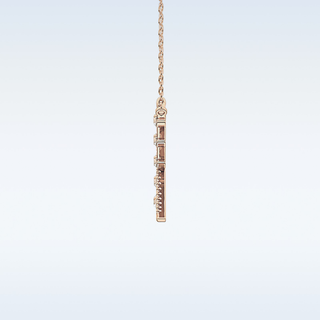 X Shaped Moissanite Necklace – 0.34 CT Round Cut in 14K/18K Gold