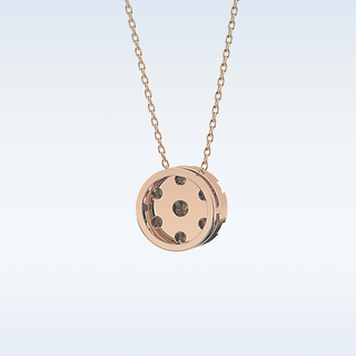 Circle Shaped Moissanite Necklace – 0.57 CT Round Cut in 14K/18K Gold