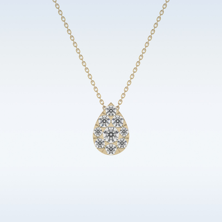 Pear Shaped Moissanite Necklace – 0.67 CT Round Cut in 14K/18K Gold