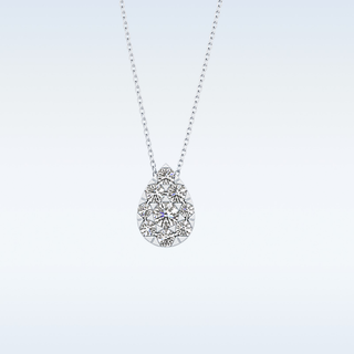Pear Shaped Moissanite Necklace – 0.67 CT Round Cut in 14K/18K Gold