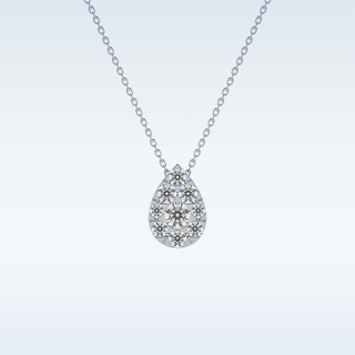 Pear Shaped Moissanite Necklace – 0.67 CT Round Cut in 14K/18K Gold