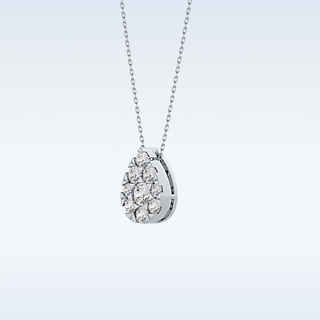 Pear Shaped Moissanite Necklace – 0.67 CT Round Cut in 14K/18K Gold