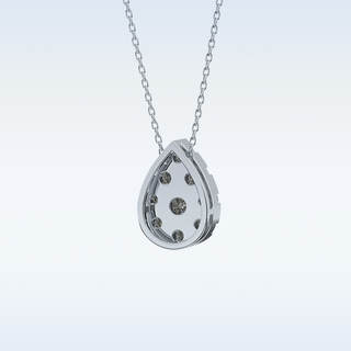 Pear Shaped Moissanite Necklace – 0.67 CT Round Cut in 14K/18K Gold