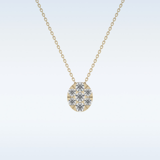 Oval Shaped Moissanite Necklace – 0.54 CT Round Cut in 14K/18K Gold