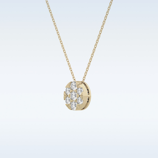 Oval Shaped Moissanite Necklace – 0.54 CT Round Cut in 14K/18K Gold