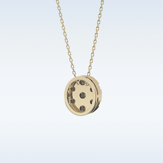 Oval Shaped Moissanite Necklace – 0.54 CT Round Cut in 14K/18K Gold