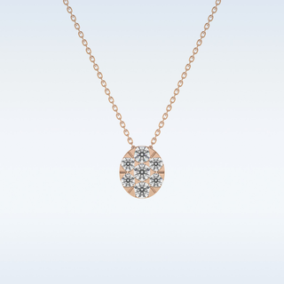 Oval Shaped Moissanite Necklace – 0.54 CT Round Cut in 14K/18K Gold
