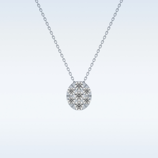 Oval Shaped Moissanite Necklace – 0.54 CT Round Cut in 14K/18K Gold